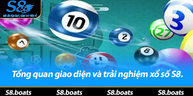 Tổng quan giao diện và trải nghiệm xổ số S8.